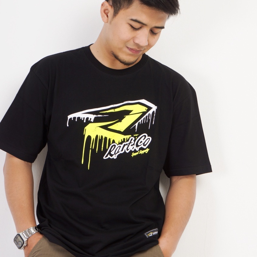 BAJU KAOS TSHIRT RACING PRIA WANITA HITAM / RART. CO TRC004