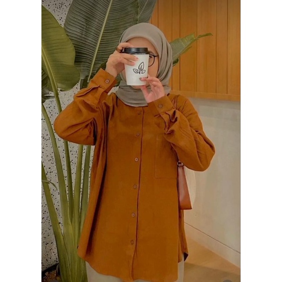 OLIVIA SHIRT KEMEJA LINEN WANITA OVERSIZED