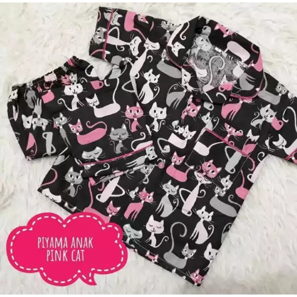 Piyama dewasa motif cat/baju tidur dewasa termurah/pakaian tidur dewasa