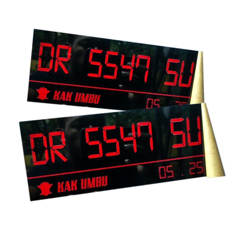 PLAT MOTOR AKRILIK CUSTOM DIGITAL SYNDICATE VARIASI