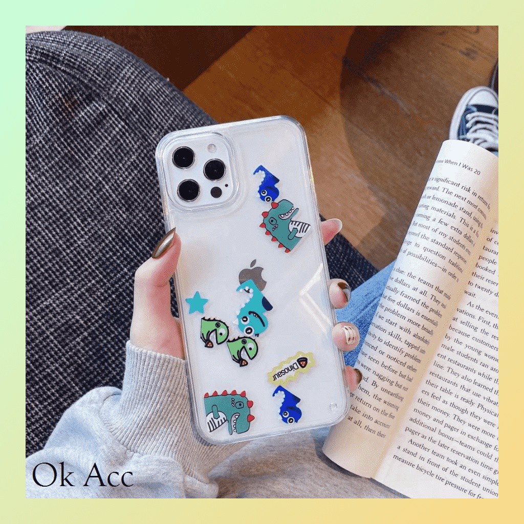 SoftCase Glitter air Dino Iphone 6 6s 7 8 SE 6+ 6s+ 7+ 8+ X Xs Xr Xs Max 11 12 13 Pro FH04