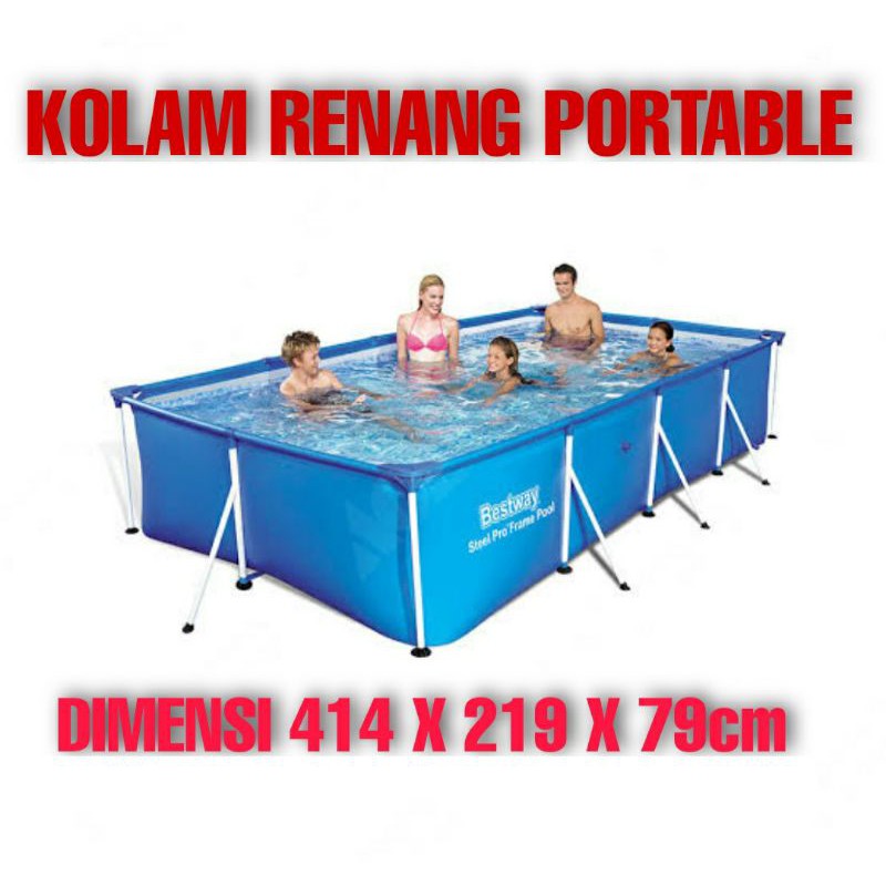Kolam Renang Dewasa Portable Swimming Pool Anak Kotak Persegi Petak Square Jumbo Big Size Besar