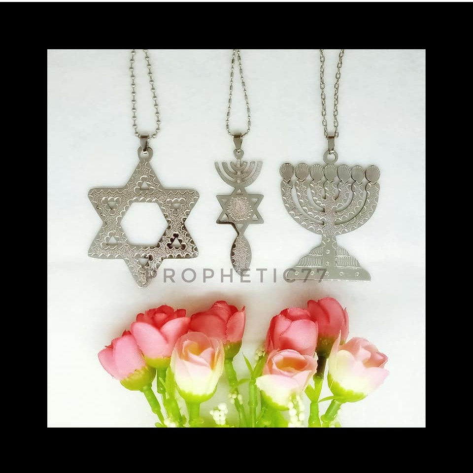 Kalung Bintang Daud Dawid Star Of David. Aksesoris Fashion Pria Wanita Mesianik Profetik Prophetic