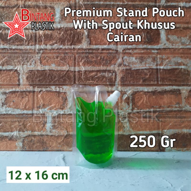 SPOUT PACK 250ml STANDING POUCH PLASTIK KLIP MINUMAN CAIRAN