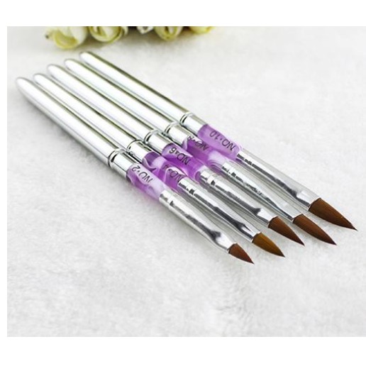 

NJD - LIMITED - SET Acrylic Brush + brush cap akrilik brush nail acrylic nomor 2,4,6,8,10