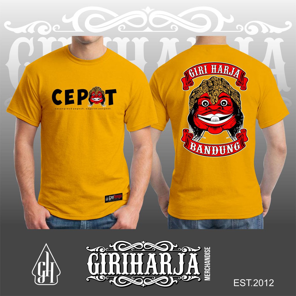 Kaos wayang golek Cepot / kaos wayang golek Giri Harja / Kaos wayang golek sunda / kaos tangan pende