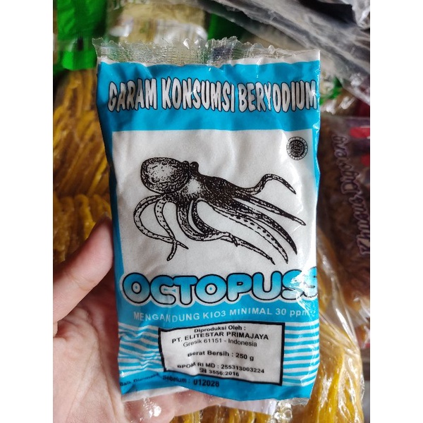 

Octopus Garam Beryodium 250 gram / Garam Octopus / Octopuss Garam / Garam Octopuss / Garam Meja Octopuss / Garam Siap Konsumsi