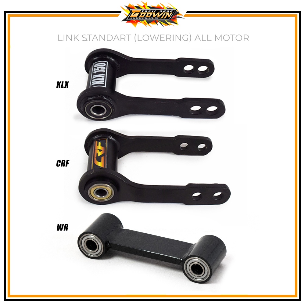 Unitrack Lengan Ayun / Link Lengkung Peninggi shock Link Standar Lowering Pemendek Shok Belakang CRF 150L KLX 150 Dtracker Yamaha WR 155 Hitam