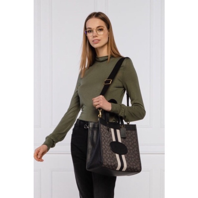 COACH LEATHER SHOPPER BAG JACQ