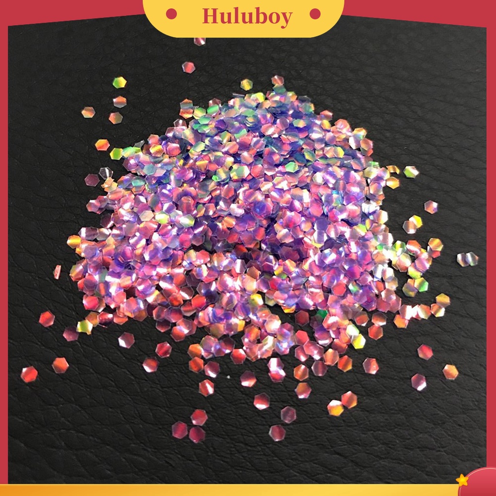 Huluboy Huluboy♡ Stiker Kuku Sequin Holografik Berkilau Tidak Pudar Untuk Ulang Tahun