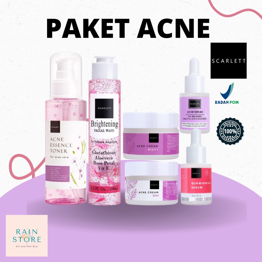 (FREE GIFT) PAKET ACNE  / FACE CARE /paket jerawat /paket glowing