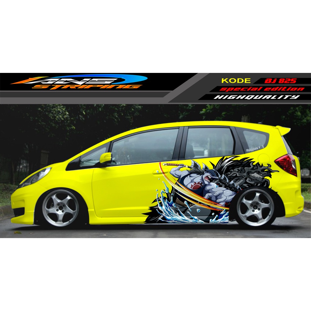 VARIASI STICKER MOBIL HONDA JAZZ, SIGRA, YARIS, SWIFT / DECAL MOBIL / DECAL STICKER MOBIL ANIMASI