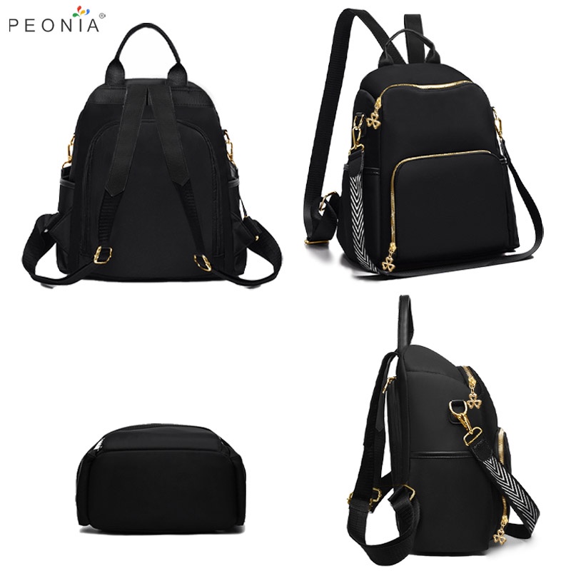 Peonia PNA YOOMI Water Resistant Ransel Korea Tas Wanita Punggung Design Anti Maling Import Kantor Kerja Sekolah Kuliah Outdoor Trendy Fashion Style Travel Casual Backpack Anak Remaja Perempuan Selempang Cewek Bag-4