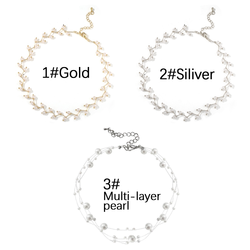 Kalung Choker Mutiara Gaya Korea untuk Wanita
