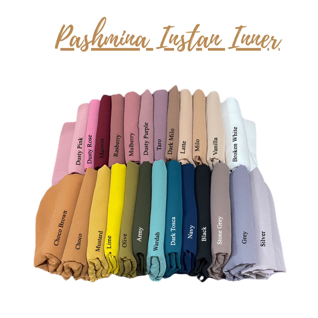 HIJAB JILBAB KERUDUNG PASHMINA INNER INSTAN