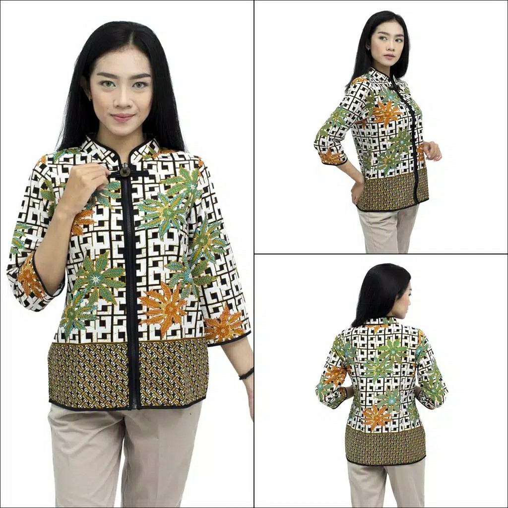 Atasan Batik Wanita Dolby Dolbi Dobby Doby Tenun Sutra Tulis Halus Katun Atbm Baron ,sarombit