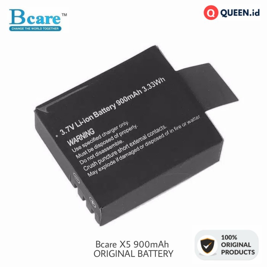 Promo Baterai Bcare X5 Action Cam - Battery Camera Bcare 3.7V Li-ion 900mAh Terlaris Termurah
