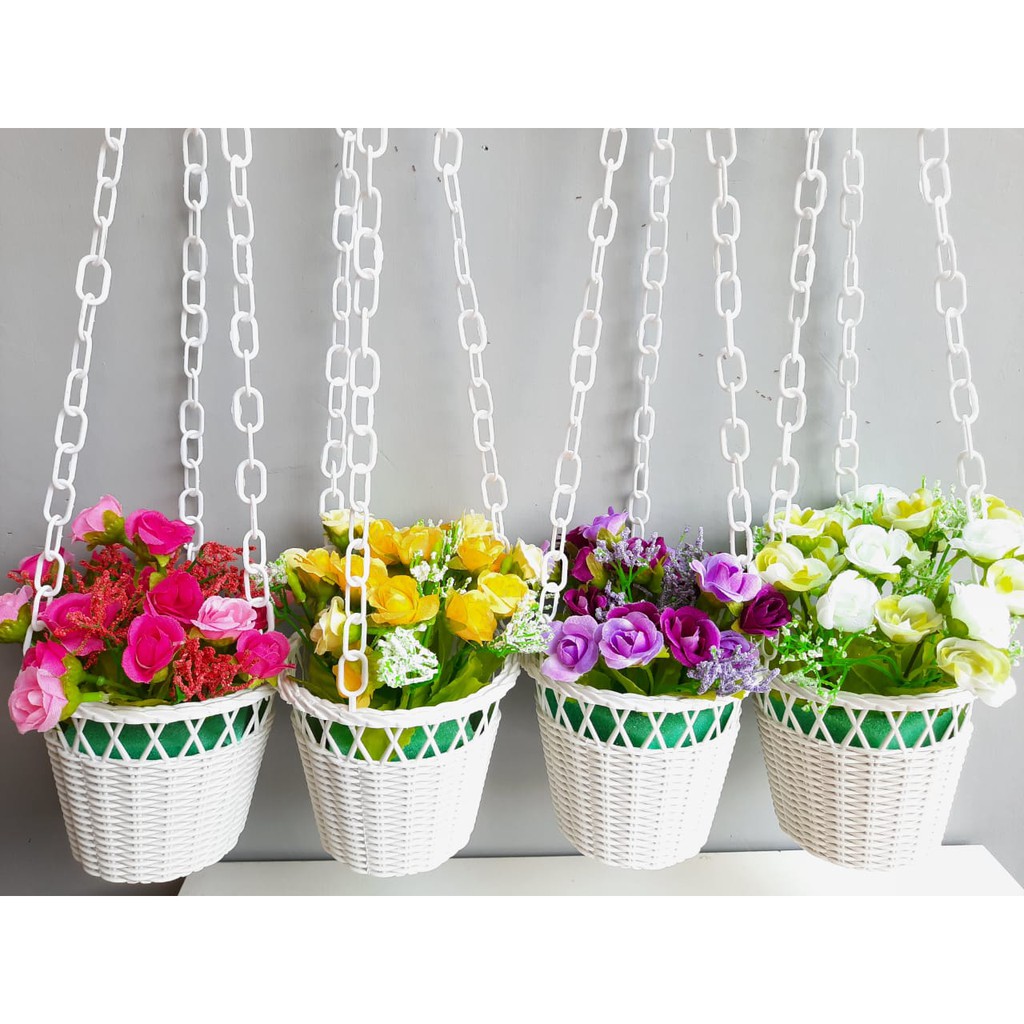 BUNGA MAWAR IMPORT + POT 8811/ bunga artificial / bunga hias / bunga import