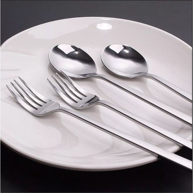 Sendok garpu korea stainless sujeo set makan spoon fork steel japanese