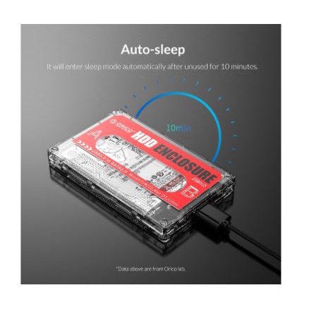 Ssd hdd enclosure orico 2.5 sata 4tb usb 3.0 5Gbps cassete transparent 2580u3 - Casing harddisk external usb3.0 2.5&quot; transparan 2580-u3