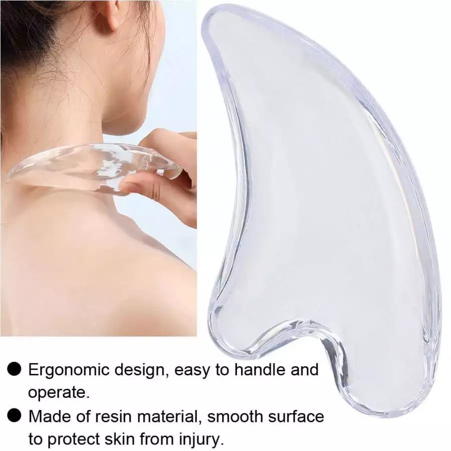 ALAT PIJAT WAJAH TERAPI MUKA BATU GUASHA Kristal Resin ASLI ALAMI MASSAGE MASSAGER STONE Gua Sha FACIAL Wajah