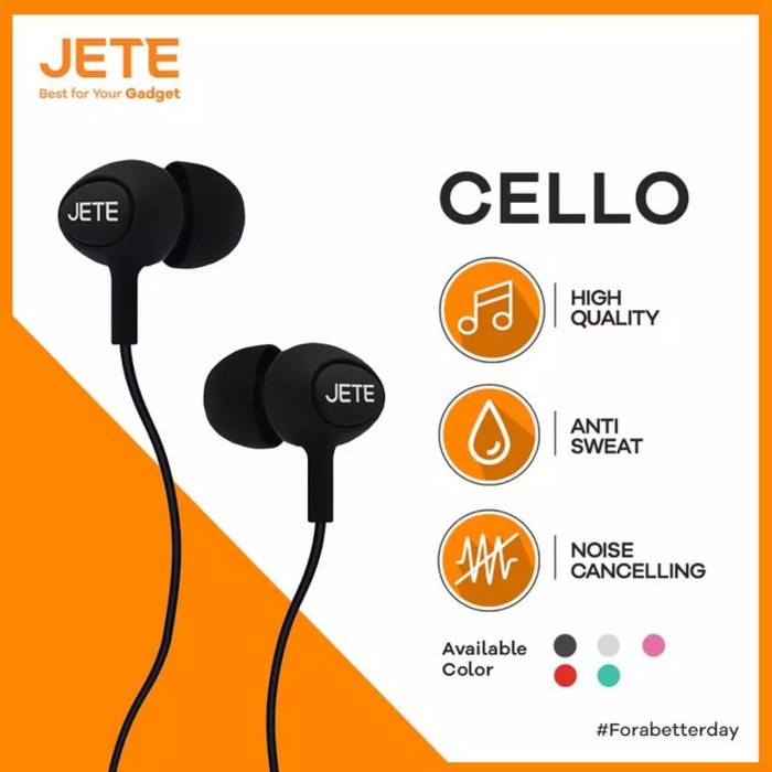 JETE CELLO Headset / Earphone / Handsfree Super Bass