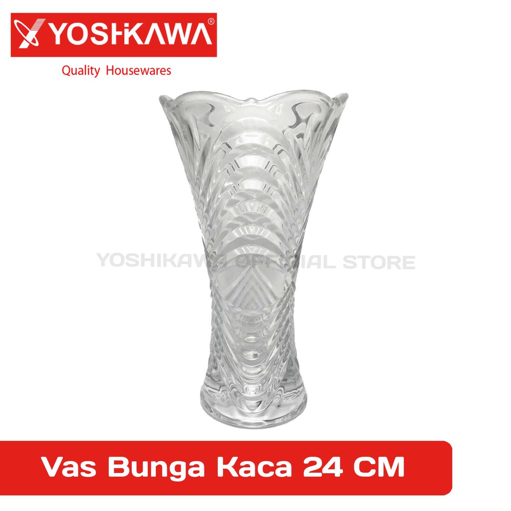 

YOSHIKAWA Vas Bunga Kaca Vas / Pot Bunga Kaca Bening Transparan Glass Vase EVL-HP-07405-Clear