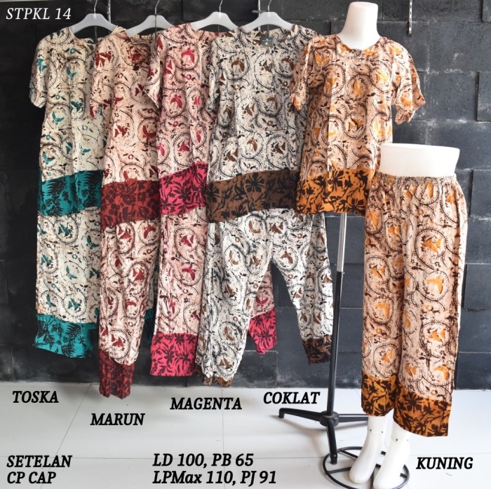 Setelan Kulot Wanita/Set Kulot Wanita Baby Doll Murah/Baju Tidur Wanita Dewasa Batik Pekalongan