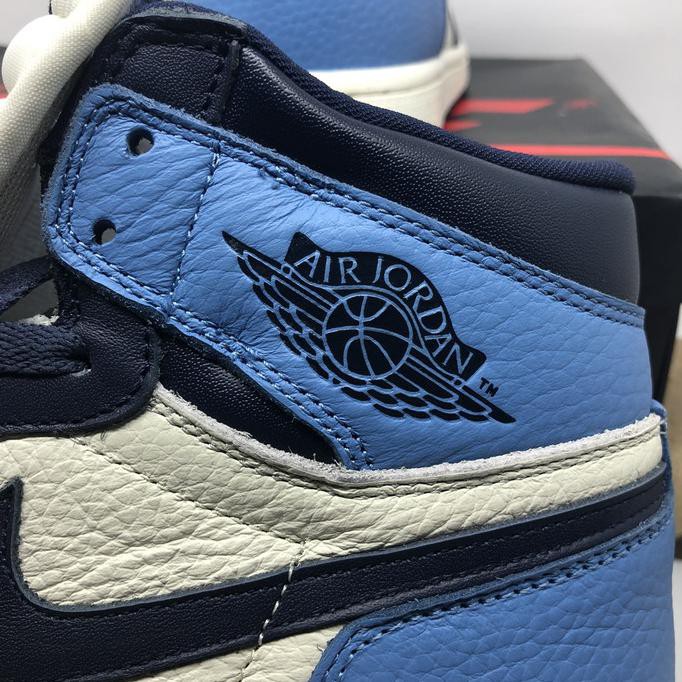 Sepatu Sneakers Pria Nike Air Jordan 1 High Obsidian Pk God Malikaikha