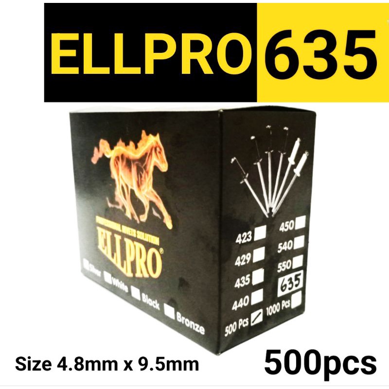 Paku Rivet ELLPRO RIVET 635 Size 4.8mm x 9.5mm isi 500pcs