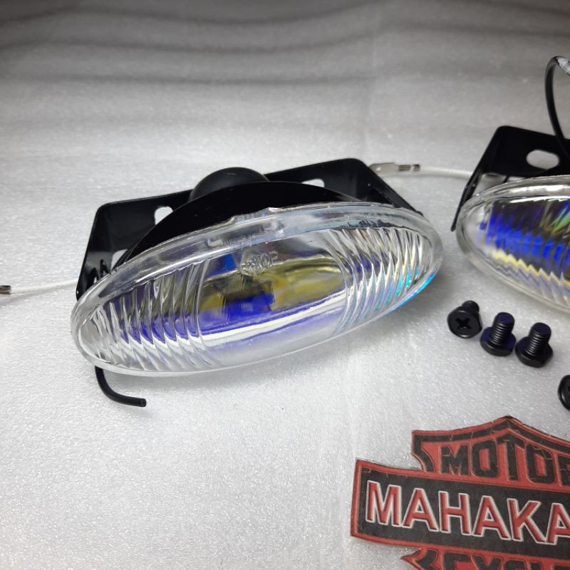 LAMPU KABUT TEMBAK FOGLAMP OVAL MOTOR MOBIL 12V 2PCS