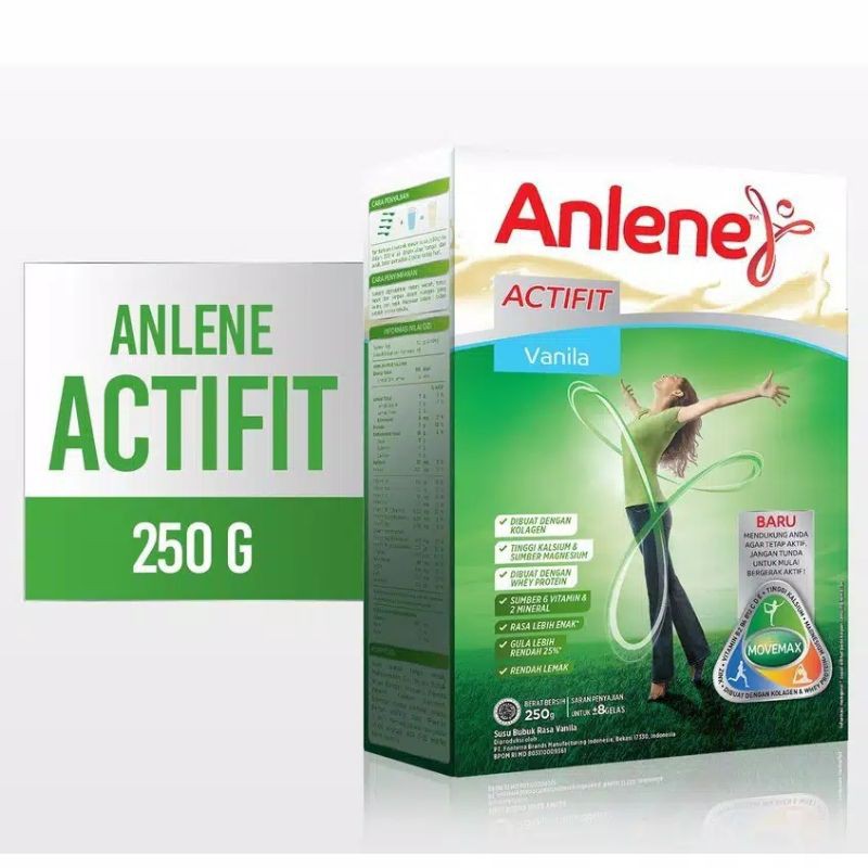 

anlene actifit vanilla / coklat / original 250 gr