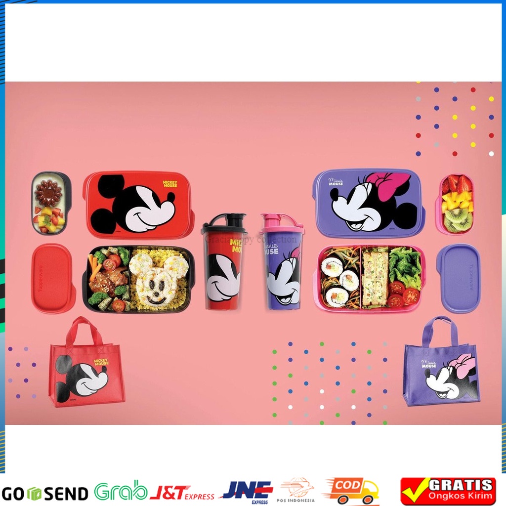 Tupperware Mickey lunch box set