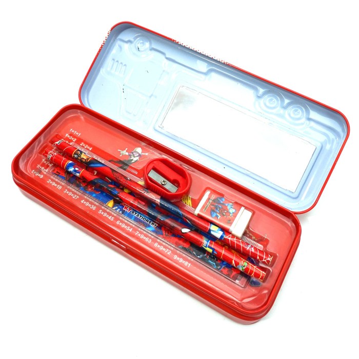 

Kotak Pensil besi SET (PENSIL+PENGHAPUS+SERUTAN)
