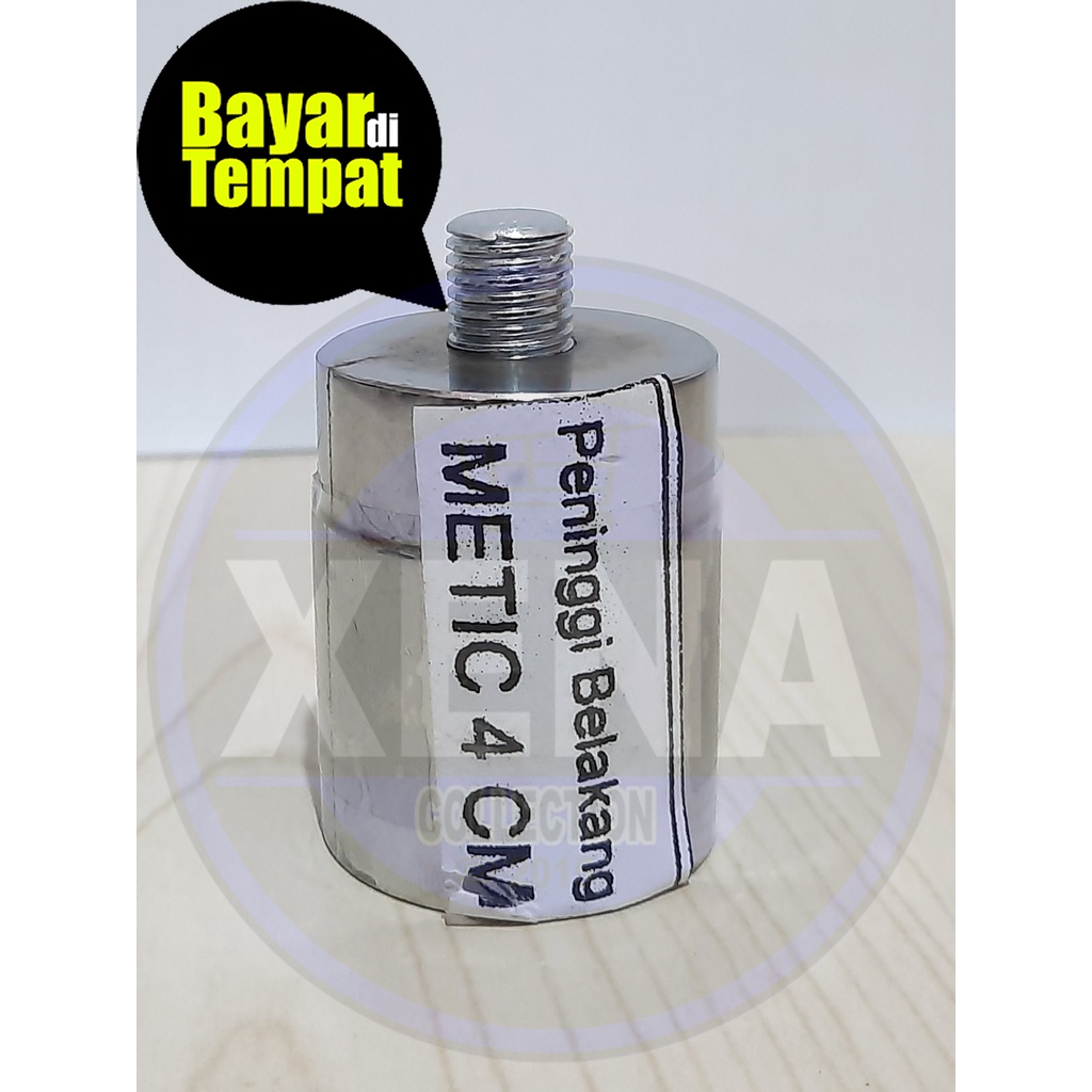 PENINGGI SHOCK BELAKANG PNP MATIC-METIC OLD MODEL TABUNG BULAT WARNA CROOM PERNEKEL YANG MASIH PAKAI