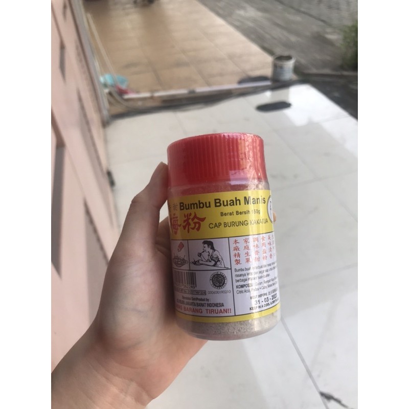 

BUMBU BUAH-BUAHAN | BUBUK BOTOL 150 GRAM SEMBOI| BUMBU SEMBOY | BUMBU SOMBOI | BUBUK SOMBOY BUMBU BOTOL