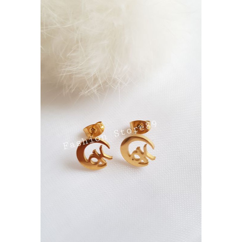 Anting Tusuk OK Titanium Gold Import Antikarat