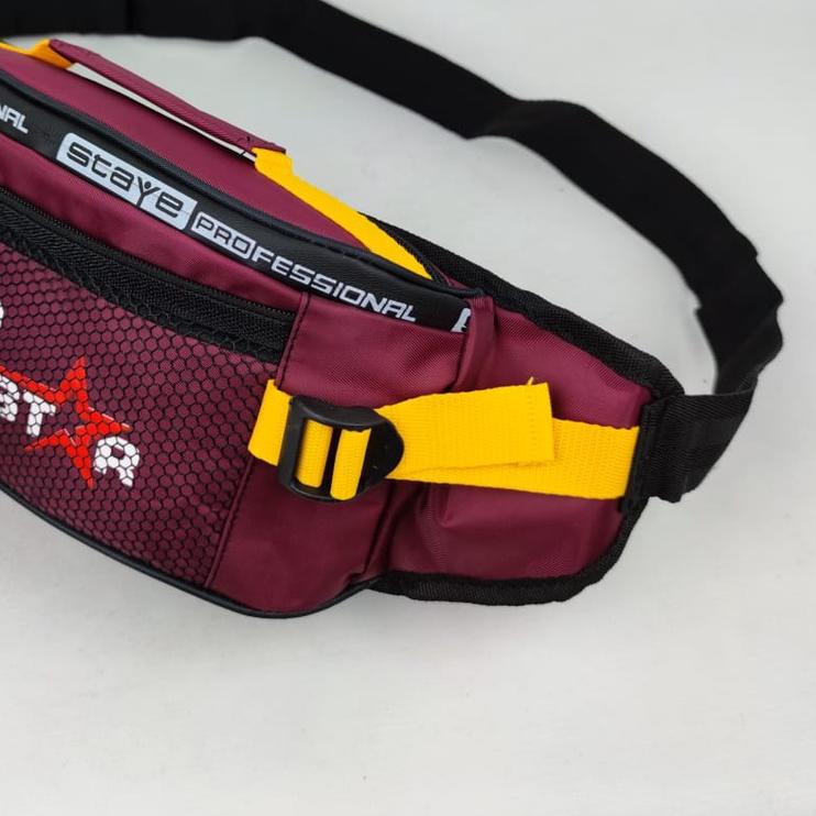 ❃ Tas Pria Waistbag Bahan Nilon Parasut Waterproof Polo Prostar Tas Selempang Bahu ❆