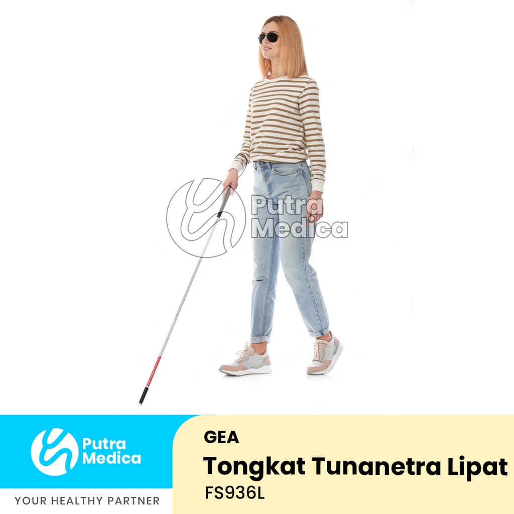 Gea Tongkat Lipat Tunanetra FS936L / Tongkat Orang Buta Tuna / Alat Bantu Jalan