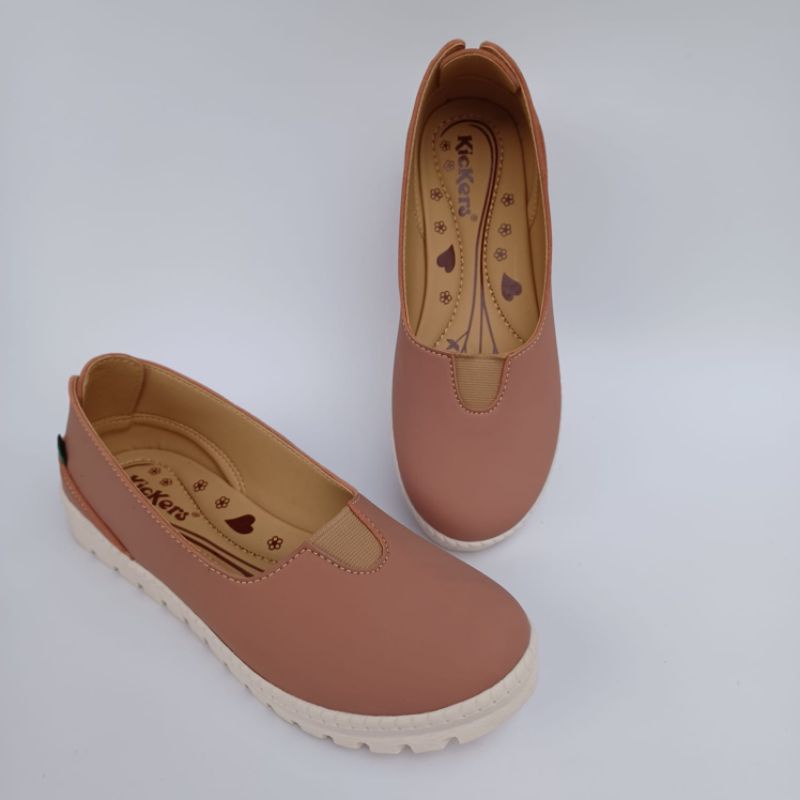 sepatu  kickers wanita murah slip on big size 41_45 murah. new aulia 18