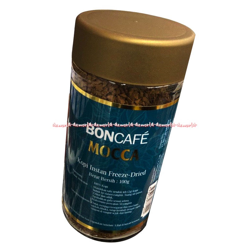 Boncafe Mocca 100gr Freeze Dried Instant Coffee Bon Cafe Moka Bubuk Kasar Kemasan Kaleng Botol Bon Kafe Kopi Instan Freze Dry Drie Moca Cofee Cofee Coffe