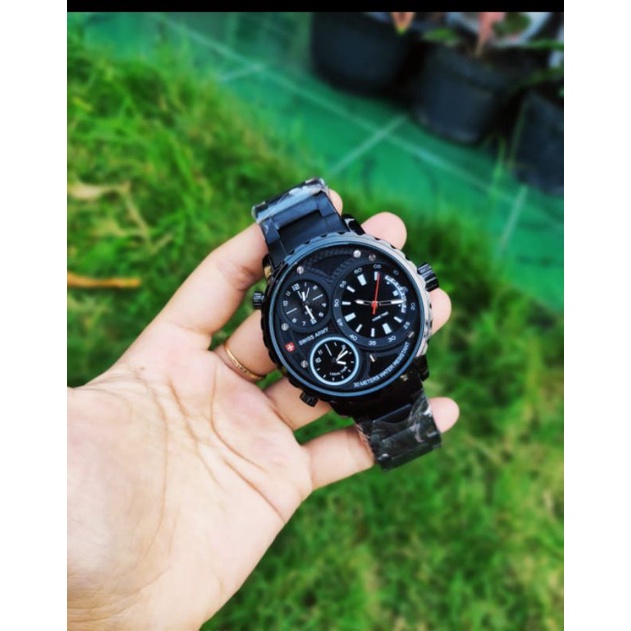 JAM TANGAN PRIA TRIPLE TIME SWIS ARMY
