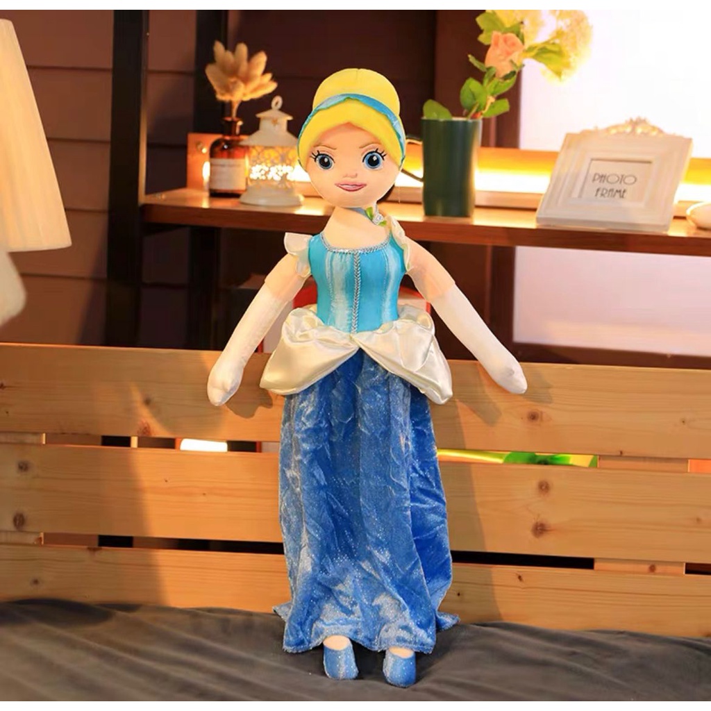 BONEKA KARAKTER PRINCESS PUTRI BELLE AURORA CINDERELLA ARIEL SNOW WHITE RAPUNZEL IMPOR LEMBUT