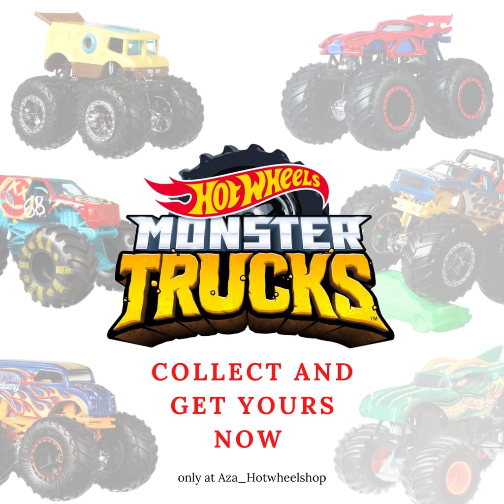 BEST SELLER | (1/2) TERMURAH! Hot Wheels Monster Trucks GLOW IN THE DARK 1/64 SKYLINE R34 fast furious HUMVEE JURASSIC PARK JEEP Diecast Marvel Spiderman Hulk Thanos Mega Wrex 5 Alarm Spongebob Super Mario Donkey Kong volkswagen momo land ROVER  big foot