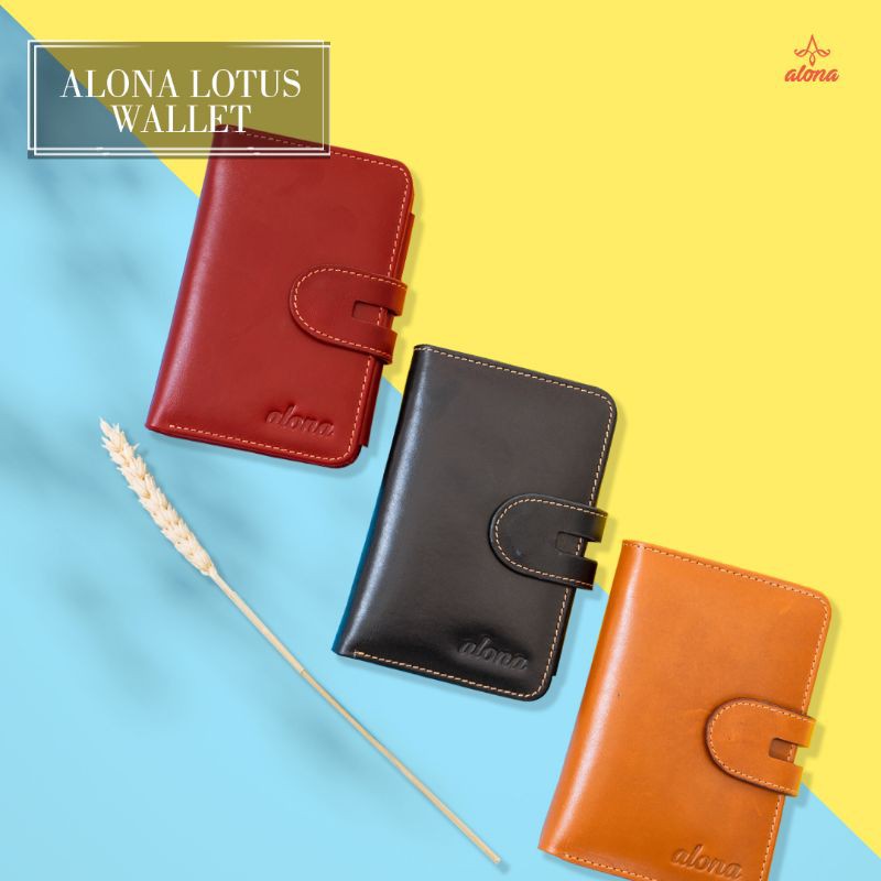 Dompet Wanita Kulit Asli Kualitas Premium, Alona Lotus Wallet
