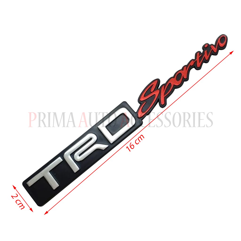 Logo Emblem Mobil TRD Sportivo Biasa 16 cm