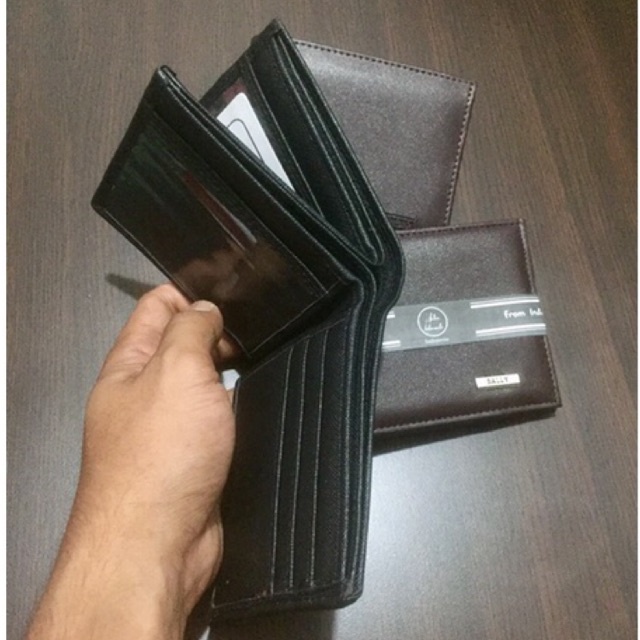 dompet 3 ruang lipat biasa bahan PU leather good logo dan embos #dompet #dompetpria #dompetcowok #dompetlipat