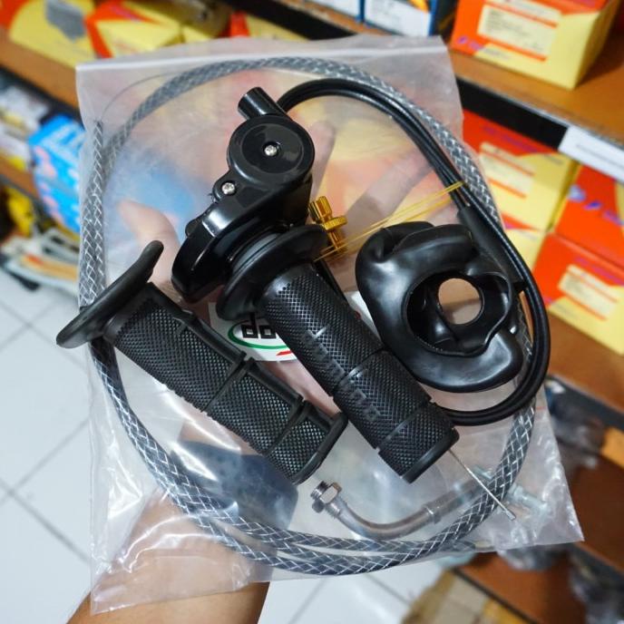 Buruan beli] Gas Spontan Domino Set Kabel Gas Panjang Carbon Vespa Px Pts Excel Dll
