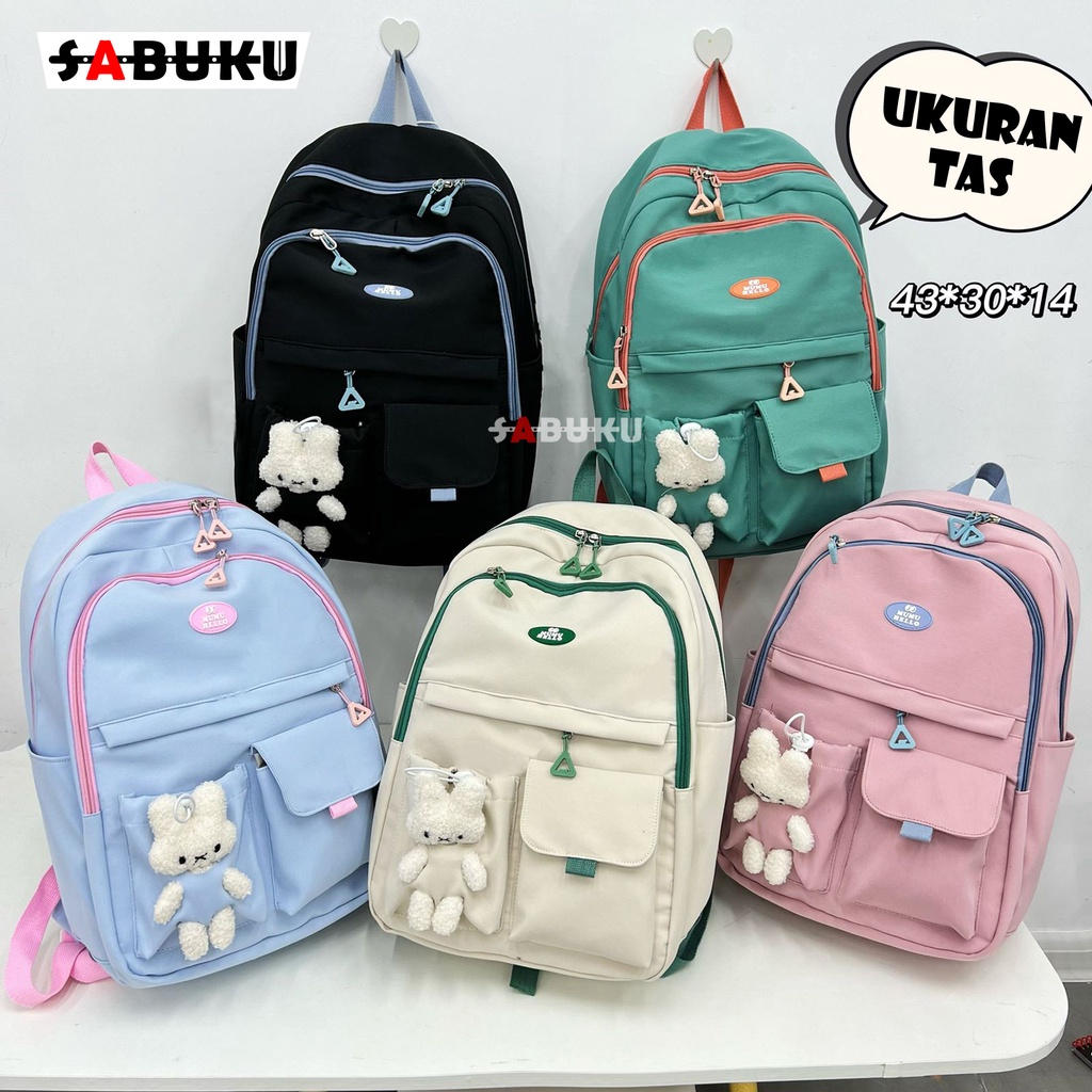 Tas Ransel Backpack Wanita Korea Multifungsi Sekolah Kekinian Tas Anak SD SMP Fashion Wanita - 269