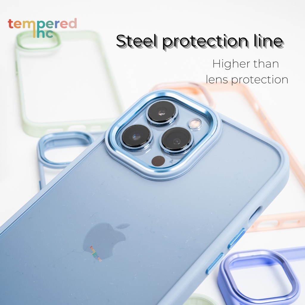 ALL NEW ! SteelHybrid Case Iphone ( Iphone x - 13 pro max Ready !! )